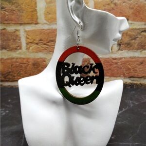 Black Queen Multicolor Statement Earrings